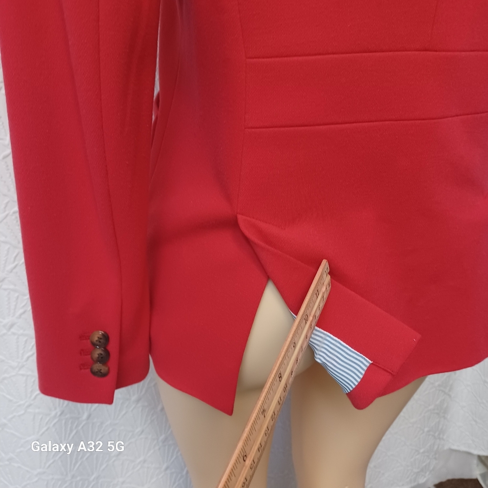 Talbots Vibrant Red Blazer elegance and comfort  Size 8 - Picture 9 of 16